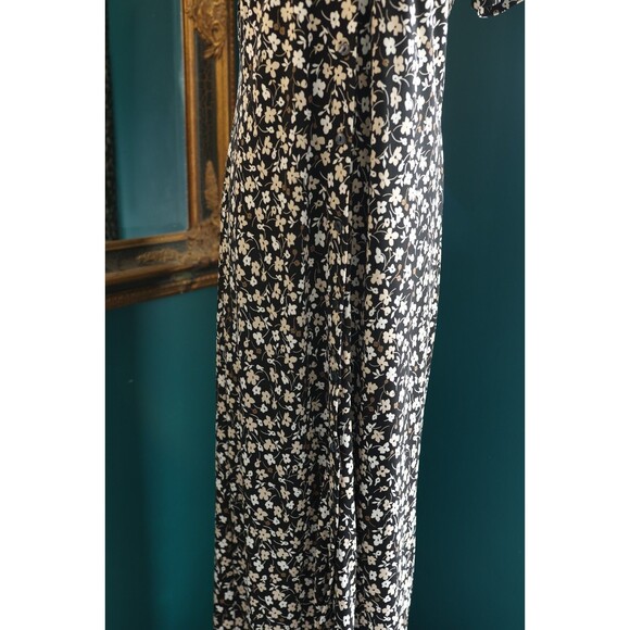 Vintage 90s Villager Floral Ditsy Button Down Maxi Dress Whimsigoth Cottagecore - Picture 4 of 14